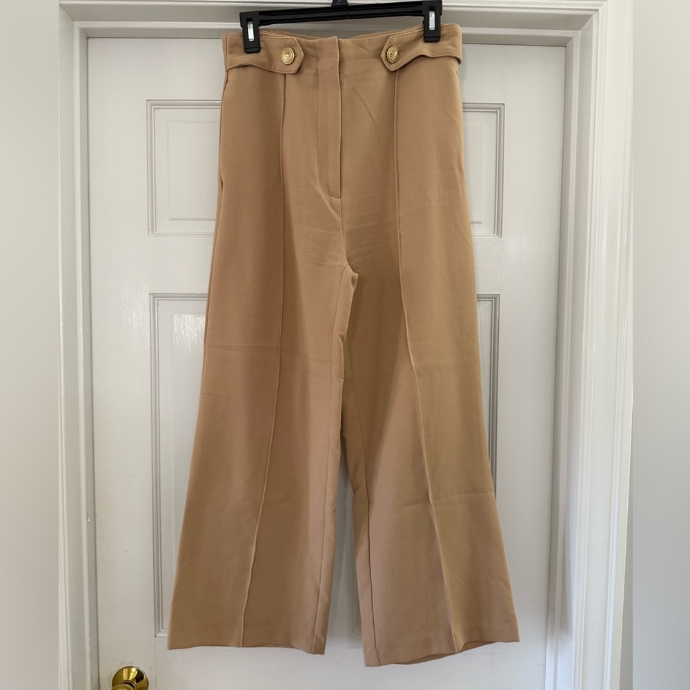 Tan Flared Trousers